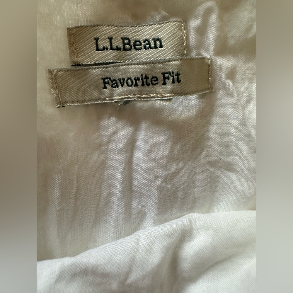 LL Bean Women’s Favorite Fit White Eyelet A-Line Skirt Waist Sz 38 Lined Pockets - Picture 3 of 10